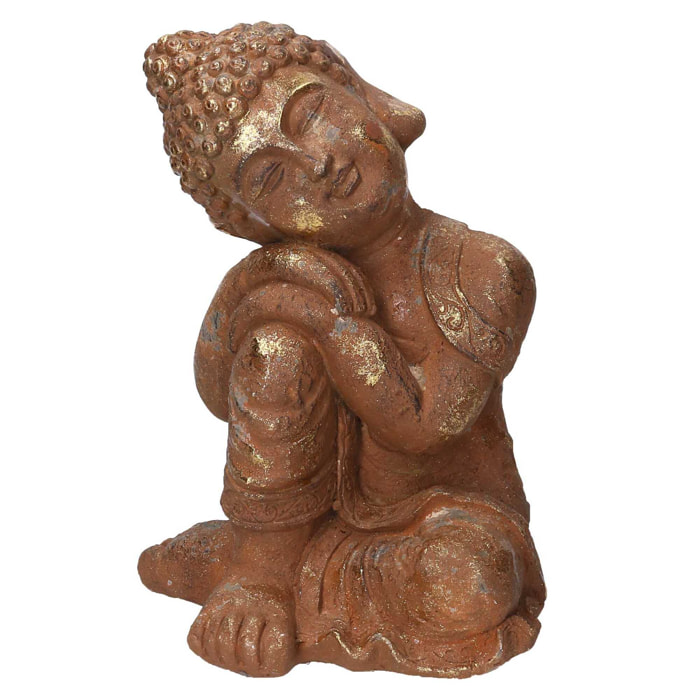 Buddha in resina bronzo cm25,4x25,2h34,6