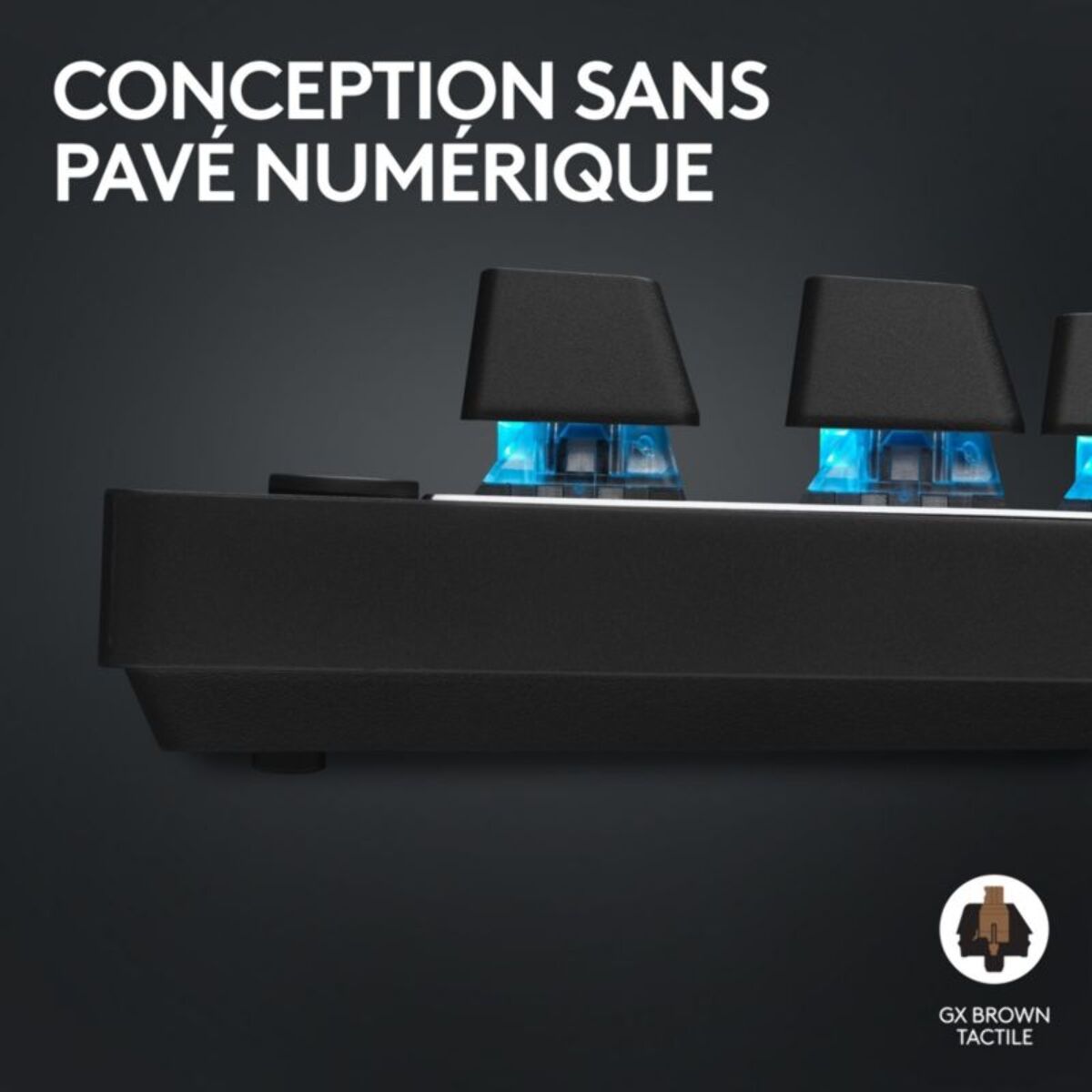Clavier gamer sans fil LOGITECH Pro X LIGHTSPEED  TKL Tactile Noir