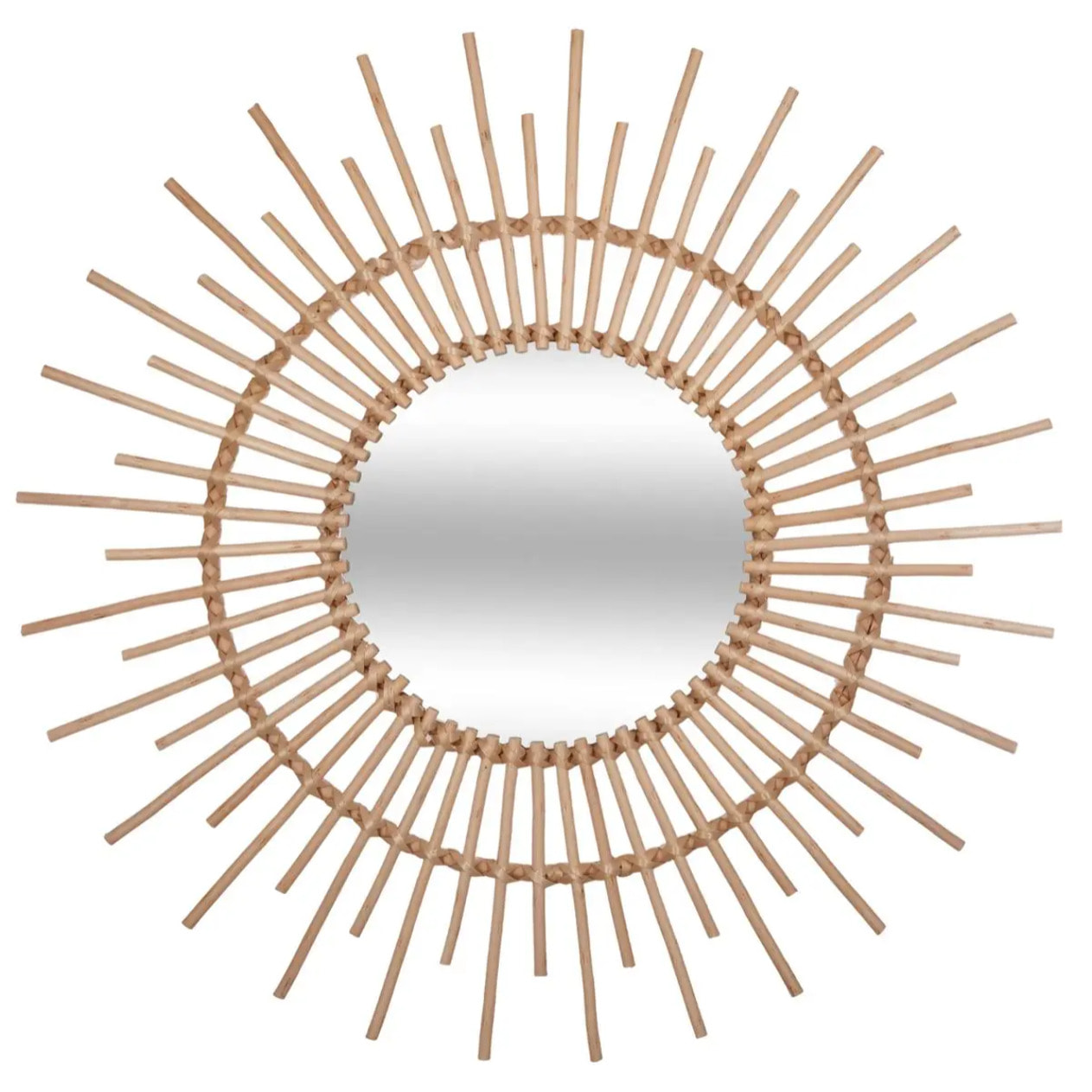 Miroir "Soleil" rotin D76cm