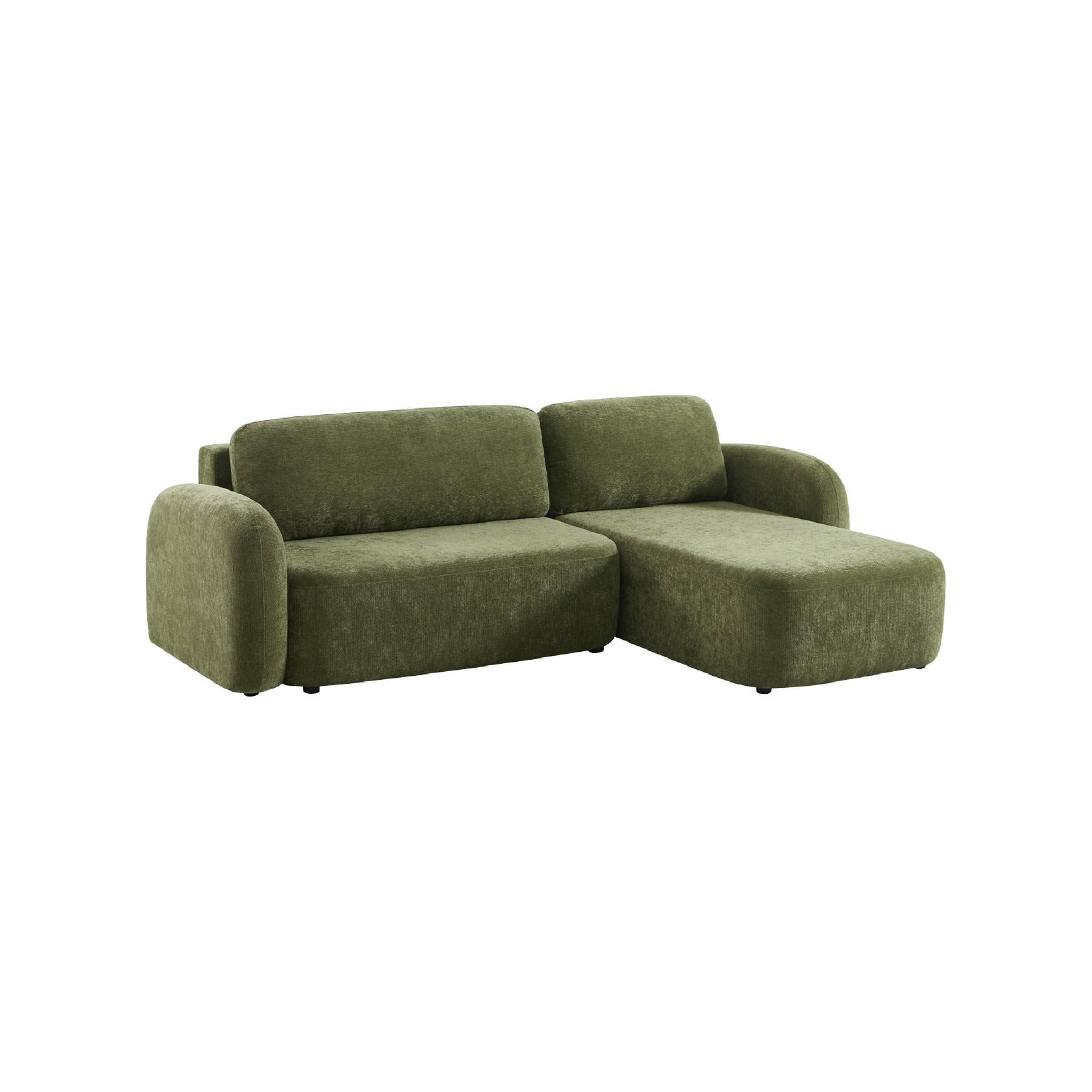Canapé d'angle réversible convertible 3 places tissu avec coffre NOUMA