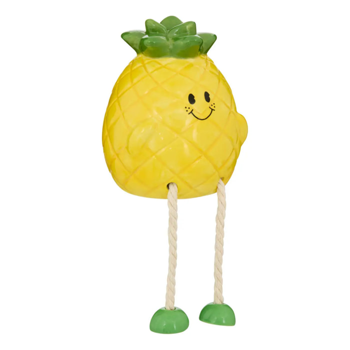 Tirelire Foodie Ananas 8,5x8,5x18 cm Jaune