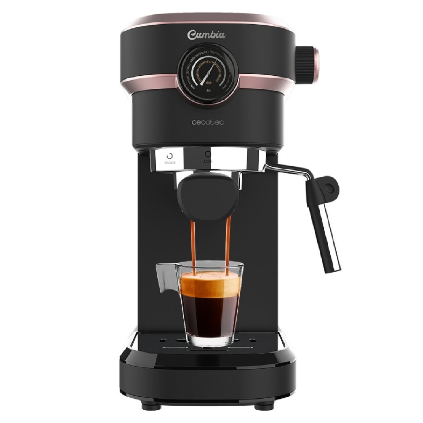 Cecotec Machine à café expresso Cafelizzia 890 Rose Pro