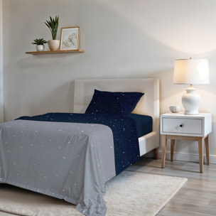COMPLETO LETTO FASHION, 100% Microfibra, No Stiro - STARS