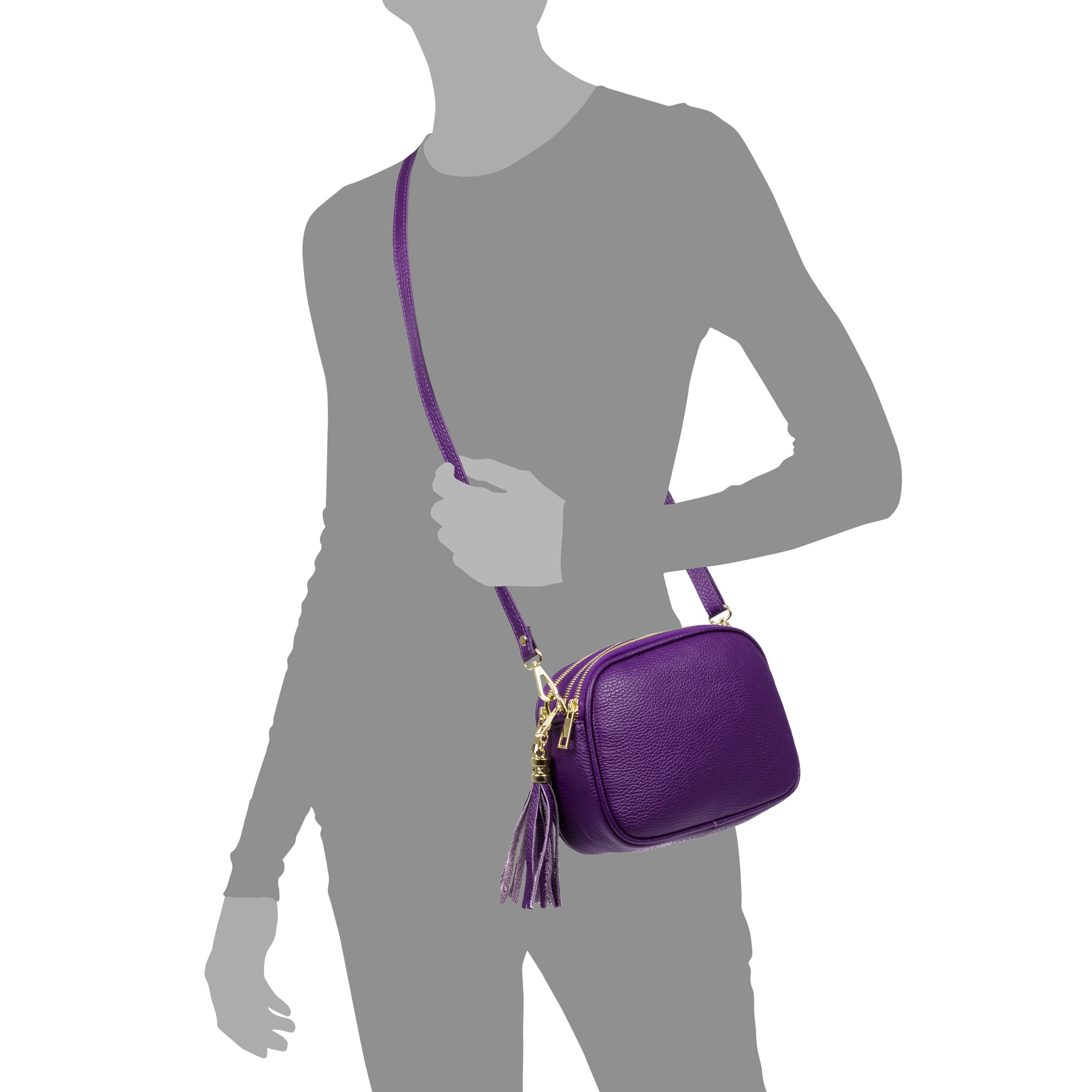 Aliminusa bolso bandolera Mujer. Piel auténtica Dollaro.