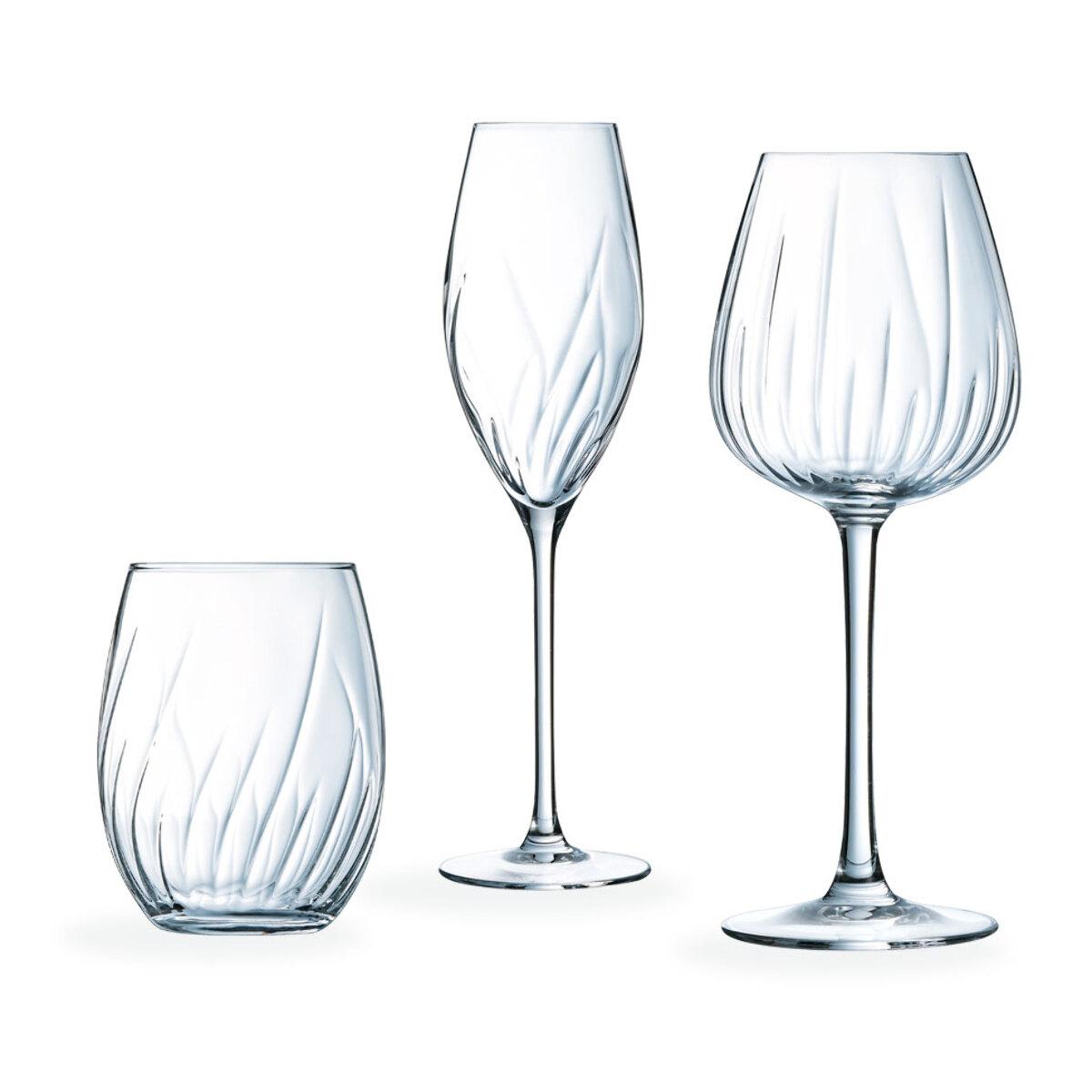 Set di 24 bicchieri da vino e acqua Swirly - Cristal d'Arques