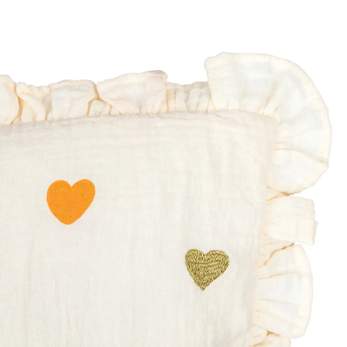 Coussin enfant amour Aina beige 40x40cm