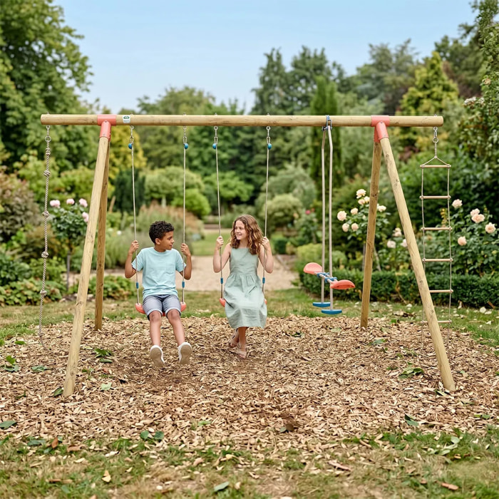 Portique bois 2,30 m Topwood NANI 2 - 6 enfants