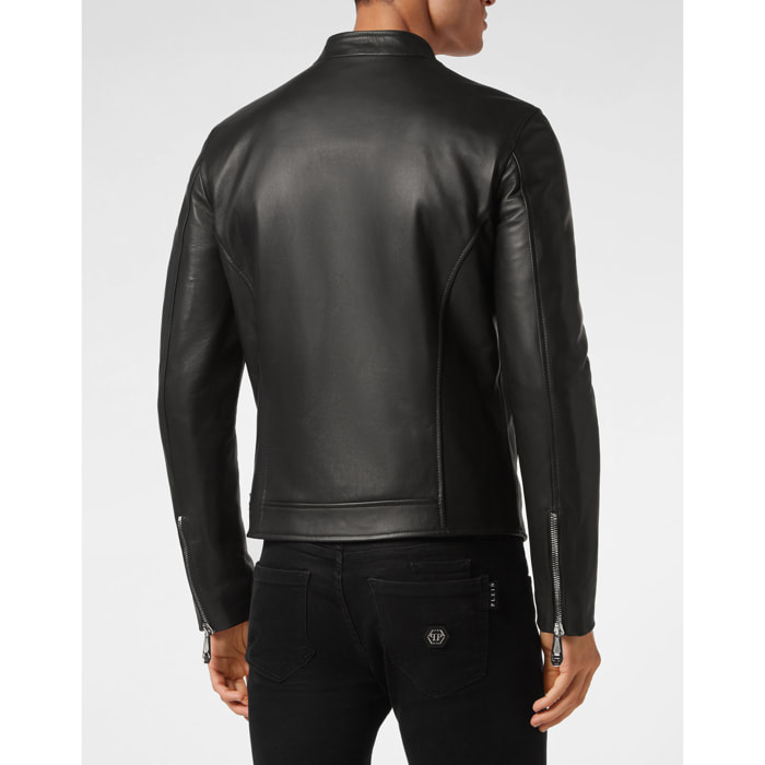 PHILIPP PLEIN Chaqueta Moto de cuero