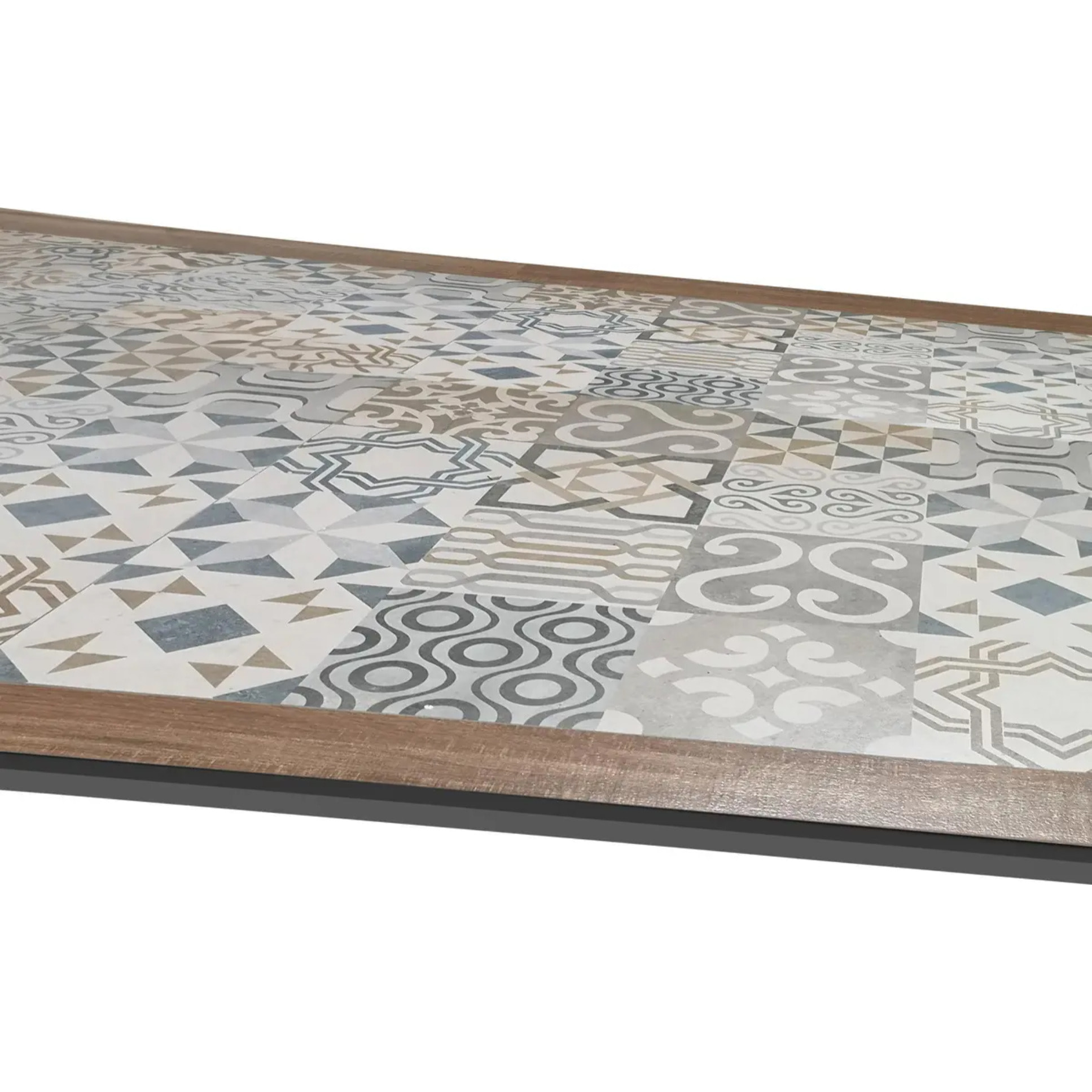 Table de jardin bistro "Lambada" céramique & graphite 8 places en acier et céramique