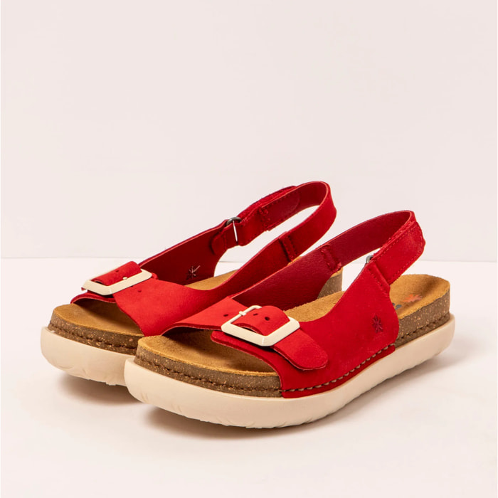 Sandalias 1719 NOBUCK RED /RHODES color Red