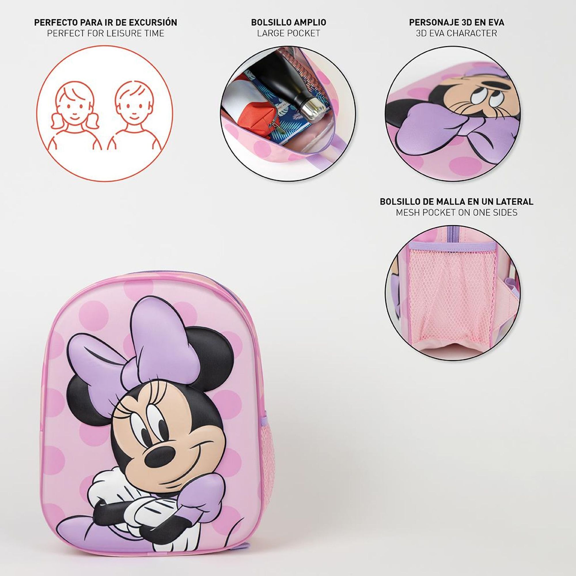 Mochila Infantil 3D Minnie