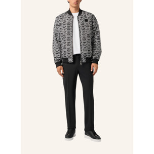 PHILIPP PLEIN Bomber in pelle MONOGRAM