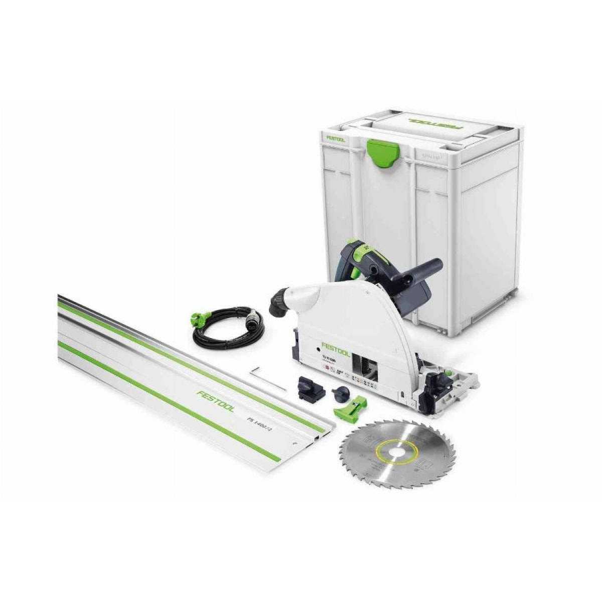 Scie circulaire TS 75 EBQ-Plus-FS - 1600W Ø210 mm - FESTOOL - avec Rail FS 1400/2 + lame Wood universal - 576115