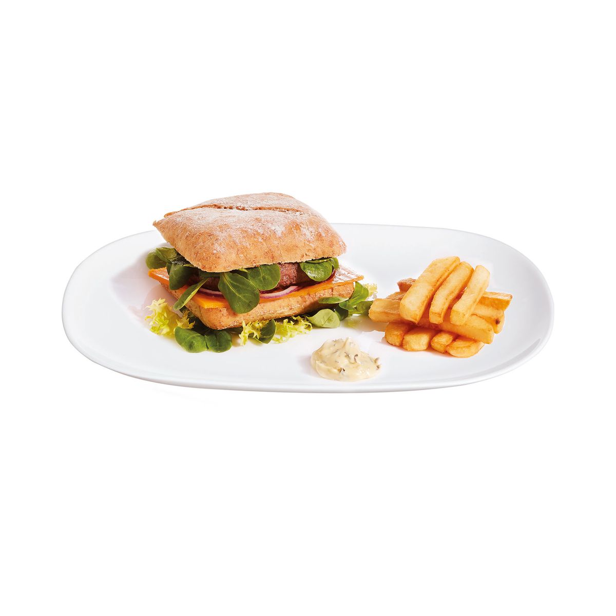 Assiette blanche 34 x 24 cm Sweet Line - Luminarc