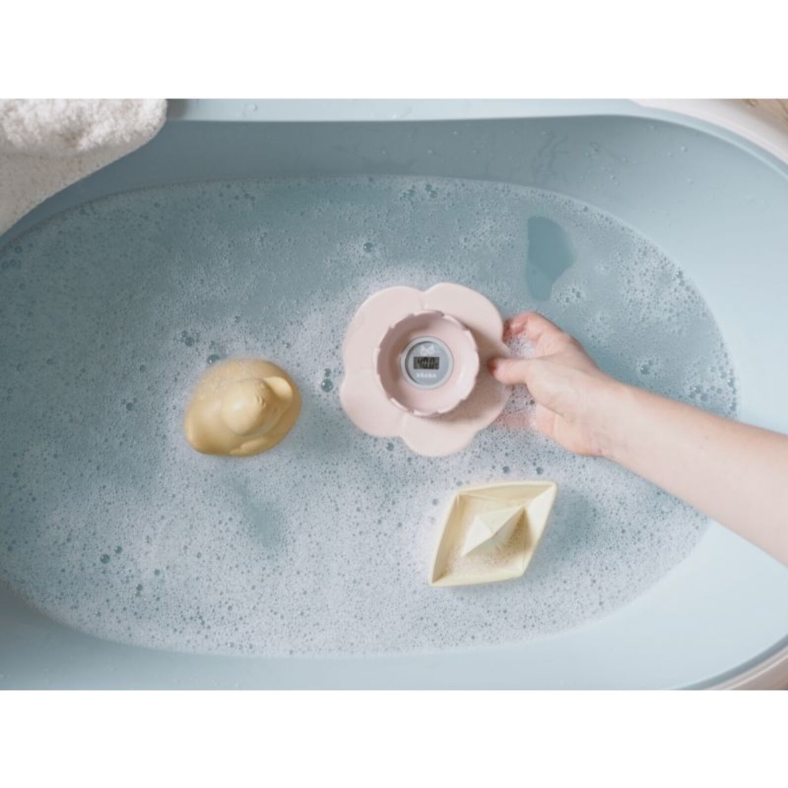 Thermomètre de bain BEABA de bain Lotus Old Pink