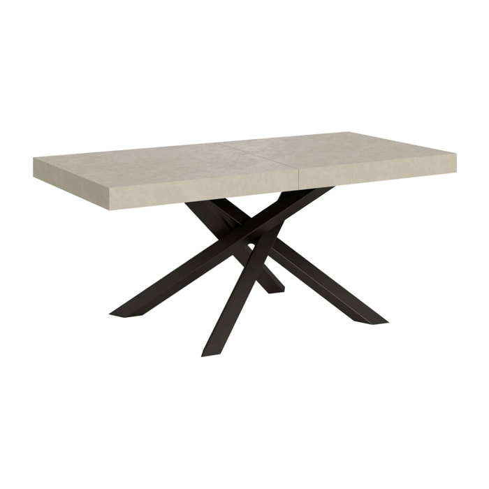 Mesa extensible 90x200/304cm Volantis cachemira patas antracita