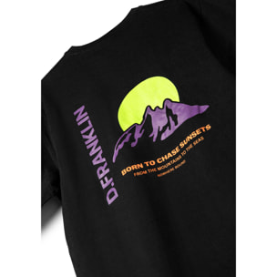 Camiseta de Hombre Sunsets  Negro / Morado D.Franklin