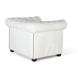 Sillón de Piel 96 Cm Estilo Chester