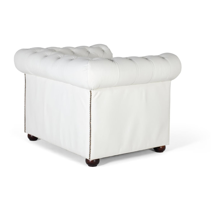 Sillón de Piel 96 Cm Estilo Chester
