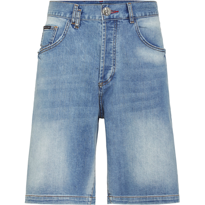 PHILIPP PLEIN DENIM SHORTS FORMENTERA FIT