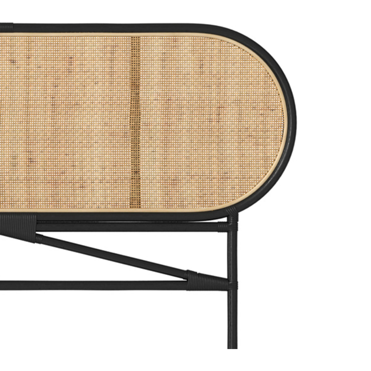 Tête de lit en rotin naturel et noir 140 cm - Navahino