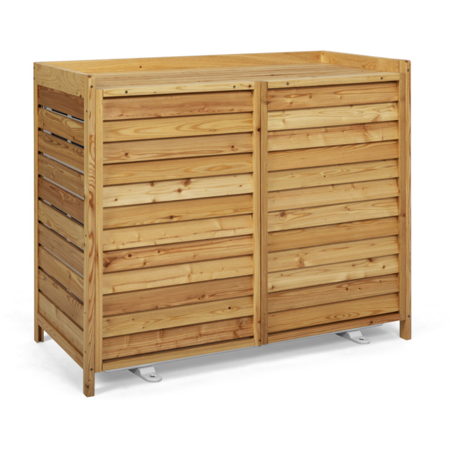Cache climatisation extérieur en bois