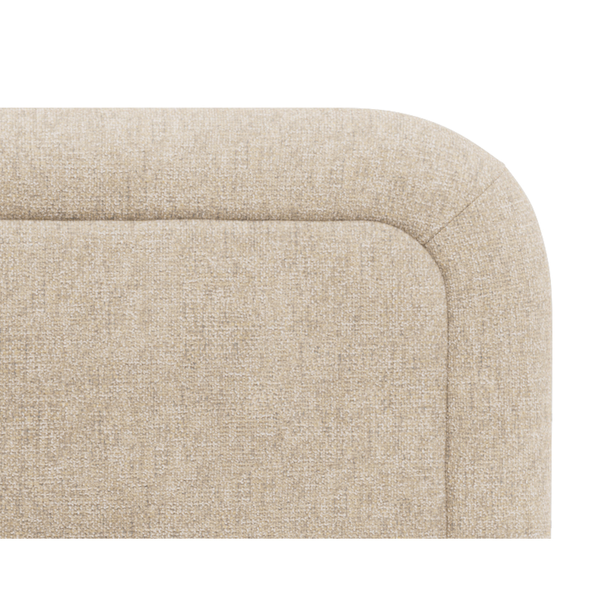 Babel - lit coffre - 160x200 cm - en velours texturé - sommier inclus - Beige