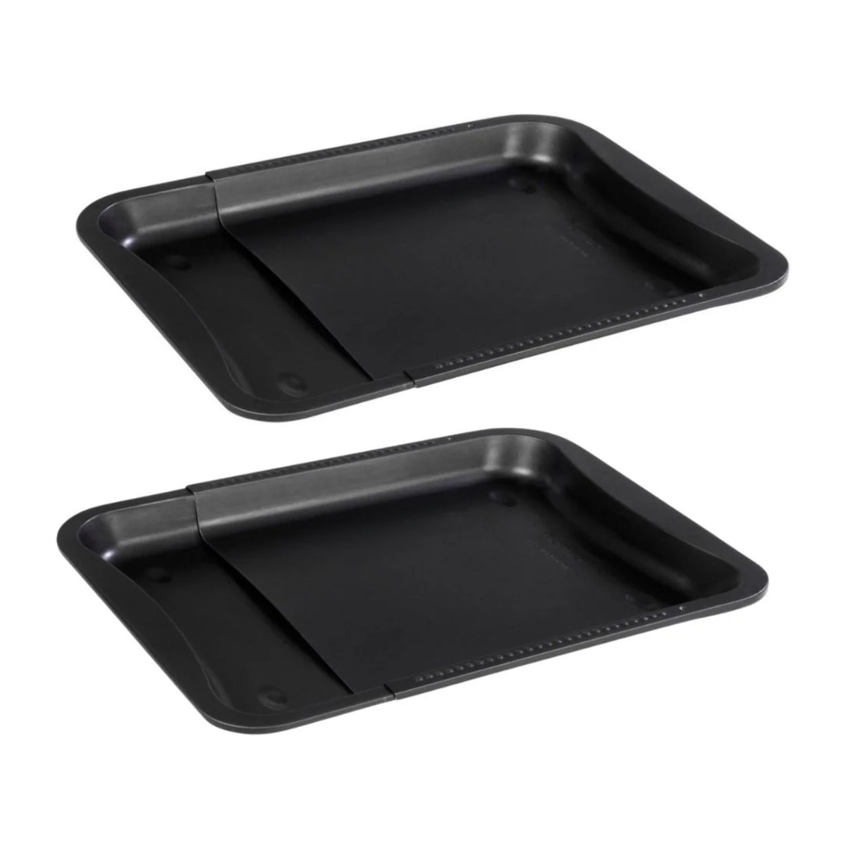 Lot de 2 moules à gâteaux 35-52/32/3 cm en acier Black mettallic Black mettallic Zenker  Black mettallic