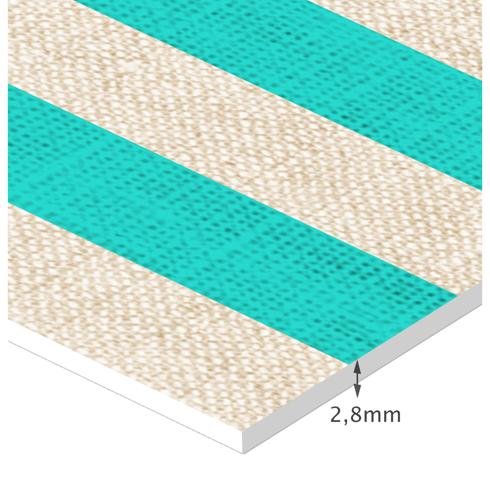 Alfombra de vinilo Dynamic Turquesa 200x266 cm -PVC antideslizante, vinilica para cocina o salón, lavable, estilo abstracto