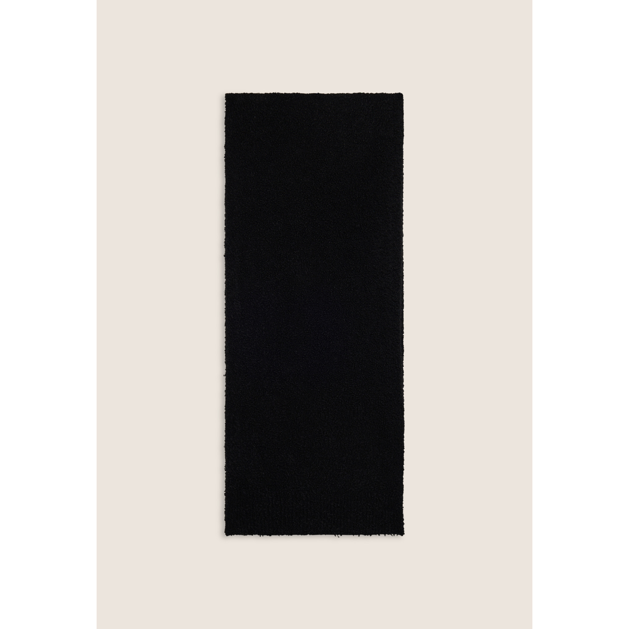 Sciarpa bouclé effetto lana con logo FY dorato