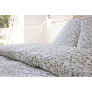 Parure housse de couette 100% gaze de coton imprimé edana