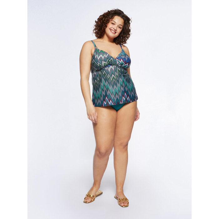 Fiorella Rubino - Tankini con escote cruzado - Verde