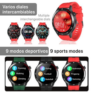 Smartwatch B30 con modalità multisport, cardiofrequenzimetro e sfigmomanometro, notifiche.