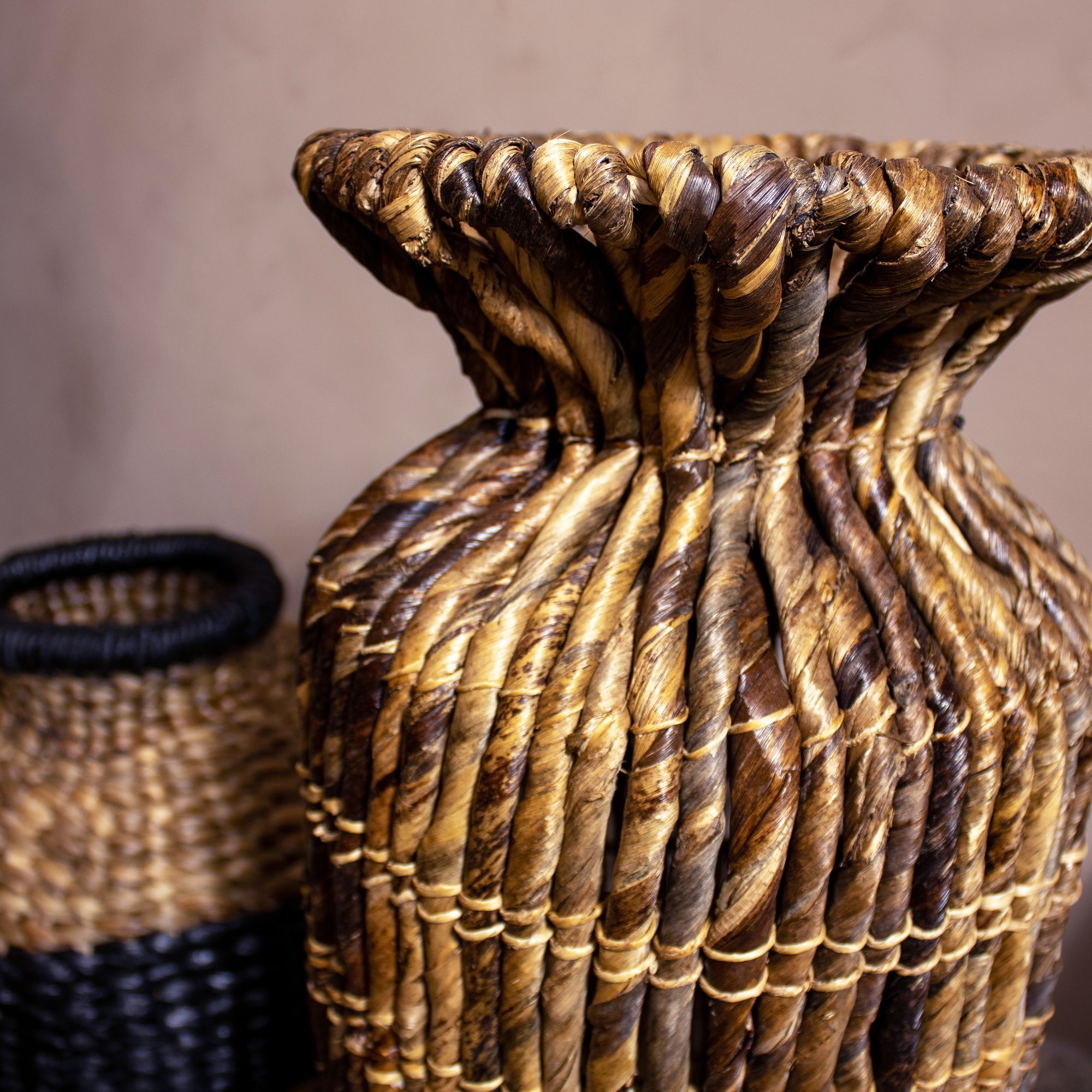 Jarre en fibre d'abaca h60cm LINA