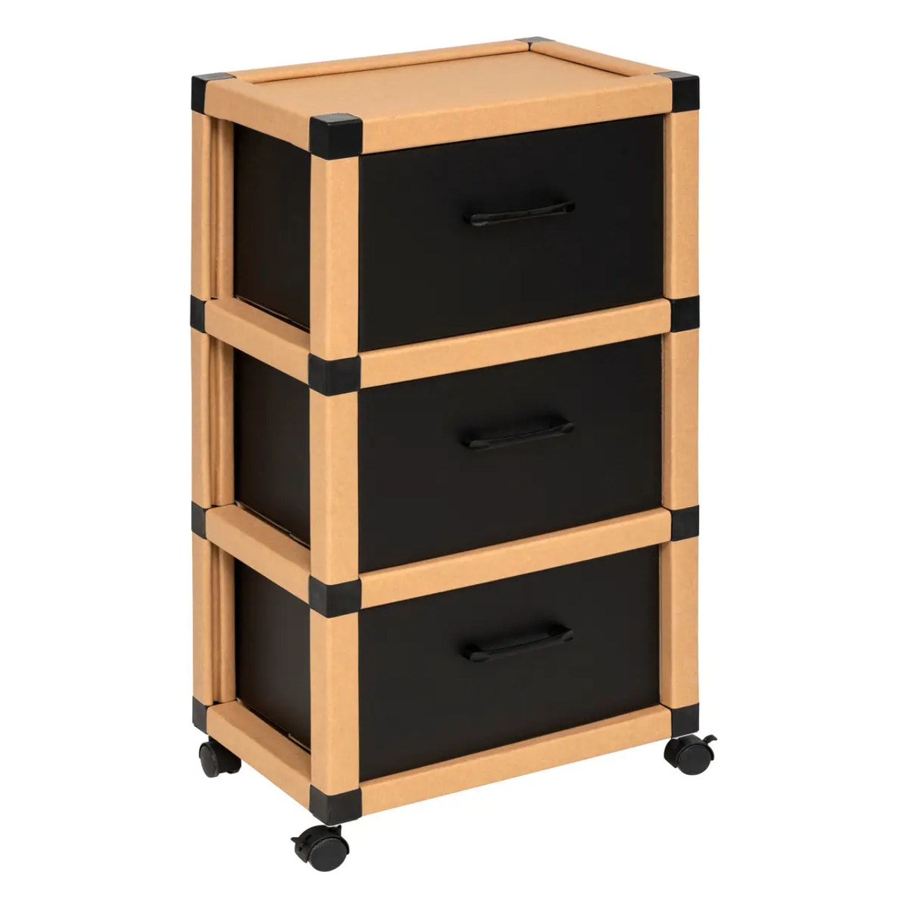 Tour de rangement Cardy beige/noir