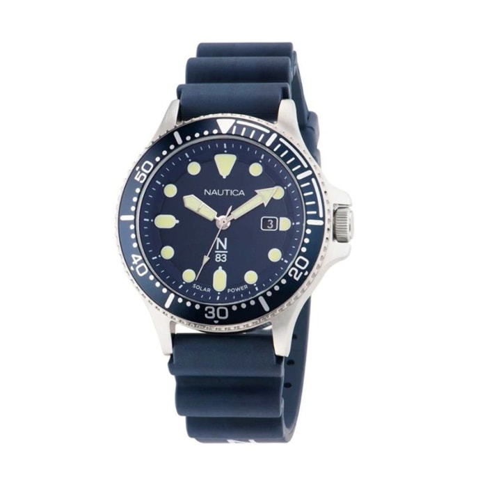 Reloj Nautica NAPCBS304 Hombre Analogico Solar con Correa de Silicona
