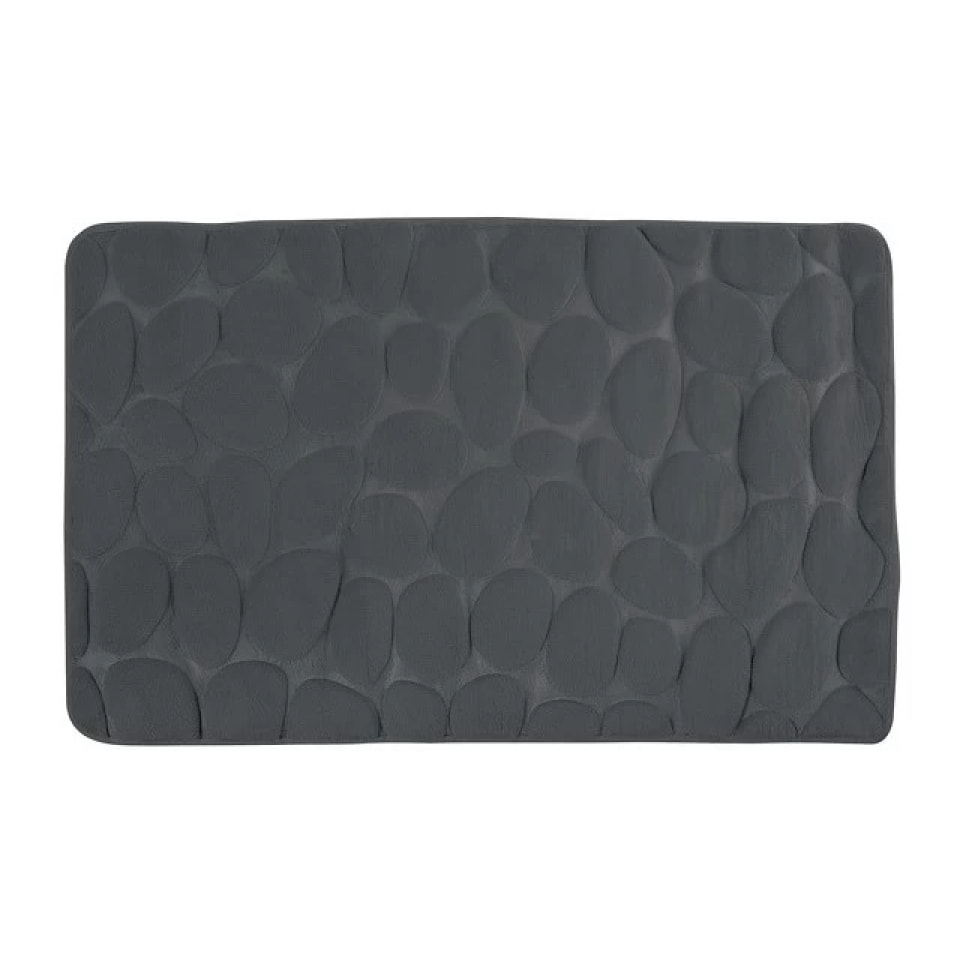 Tapis de bain Microfibre PEBBLE 40x60cm Gris Foncé MSV