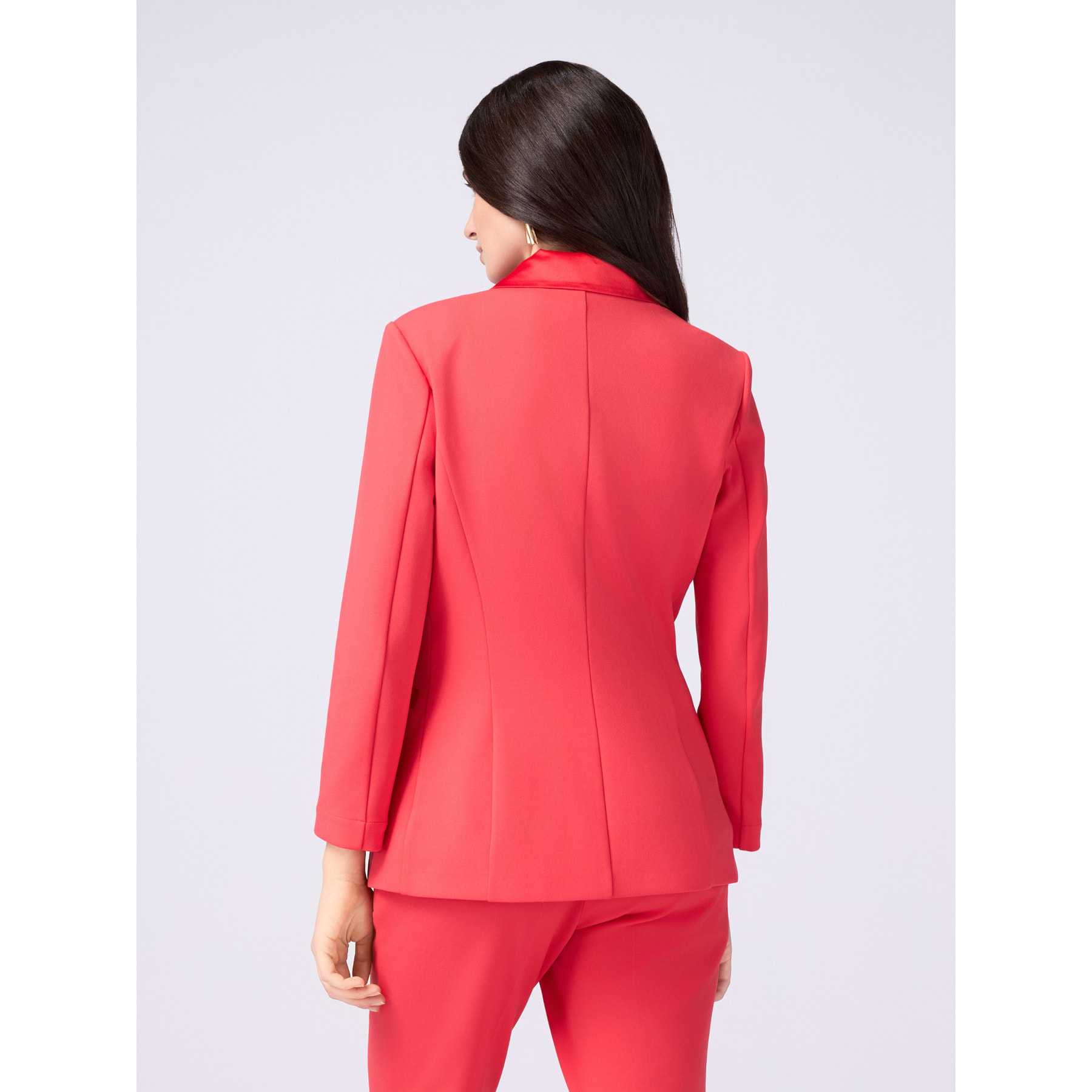 Oltre - Blazer doppiopetto in tessuto crêpe - Rosso