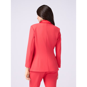 Oltre - Blazer doppiopetto in tessuto crêpe - Rosso