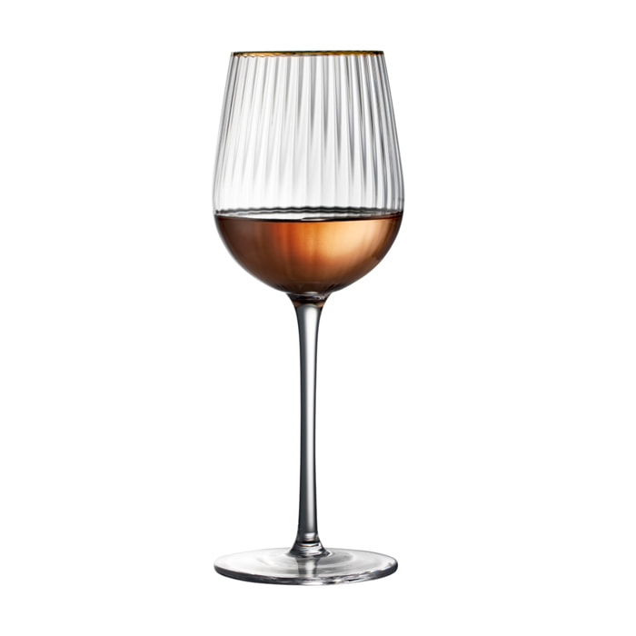 Set de 4 verres à vin blanc Palermo Gold 30 cl