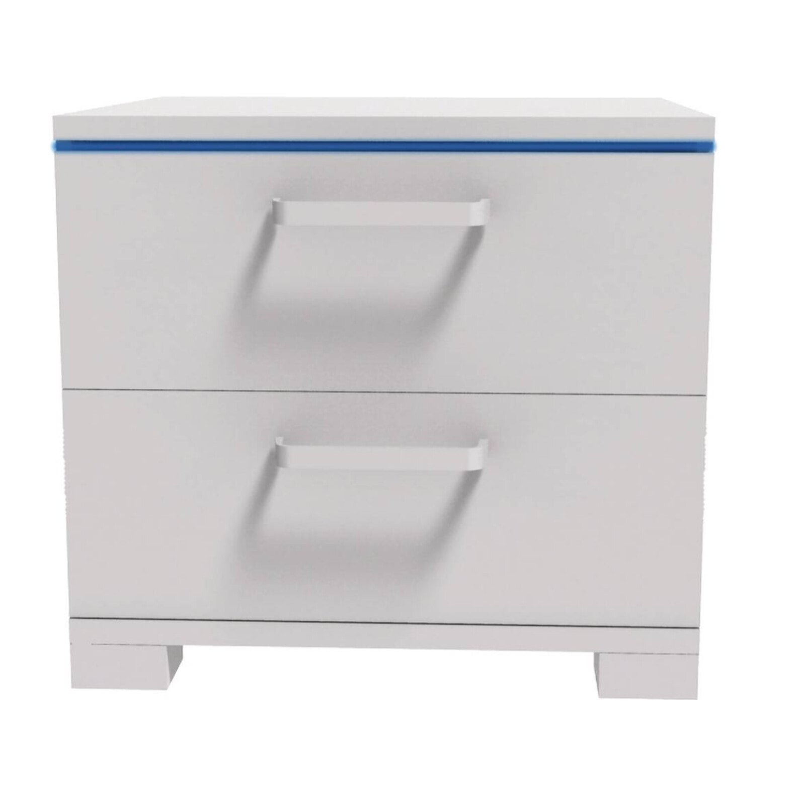 Chevet LED "Karina" - 41 x 38 x 39 cm - Blanc