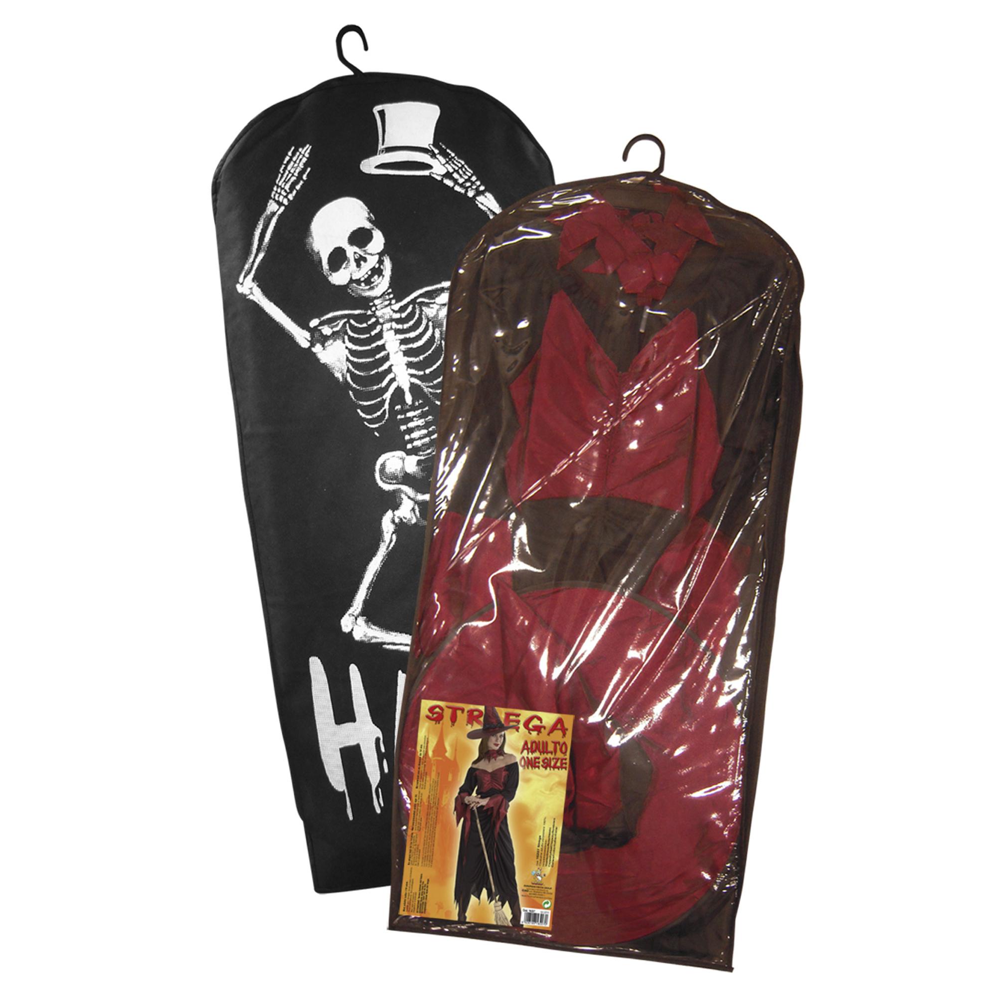 Strega Costume Da Donna Per Halloween Nero E Rosso