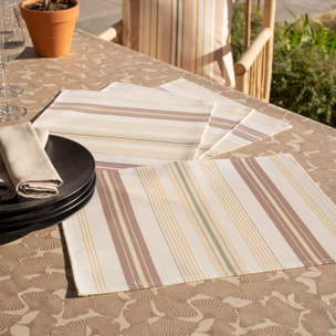 Set de table rectangulaire enduite - Taupe