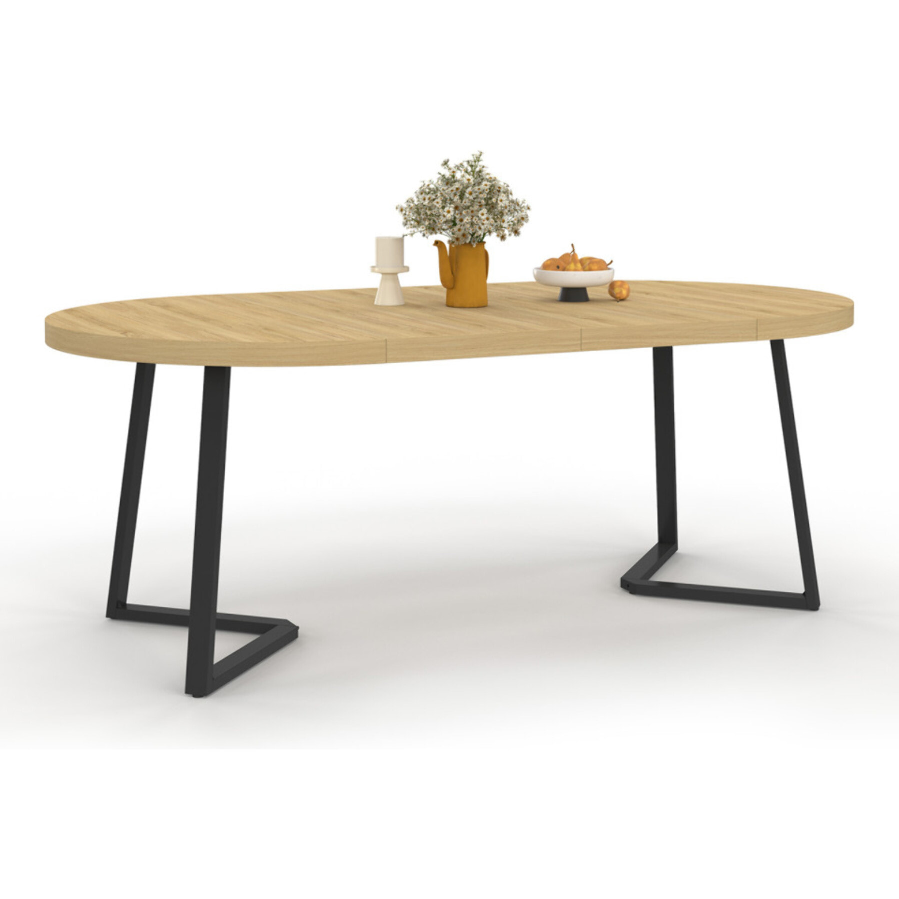 Table à manger ronde extensible Sana Ø110-200cm