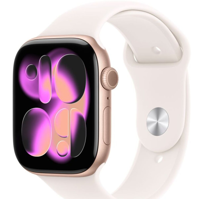 Montre connectée APPLE WATCH 46mm Alu Or Rose Serie 11 S/M Cellular