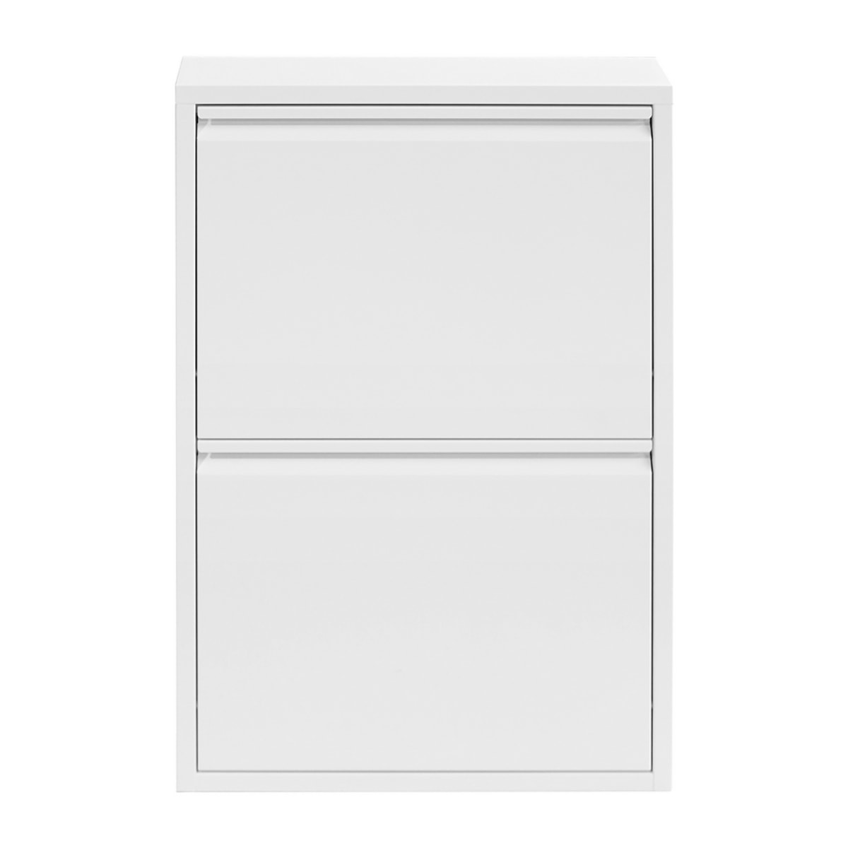 Scarpiera salvaspazio in metallo bianco 50,5x15,2x74,2 cm - Emy