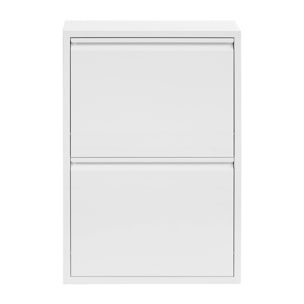 Scarpiera salvaspazio in metallo bianco 50,5x15,2x74,2 cm - Emy
