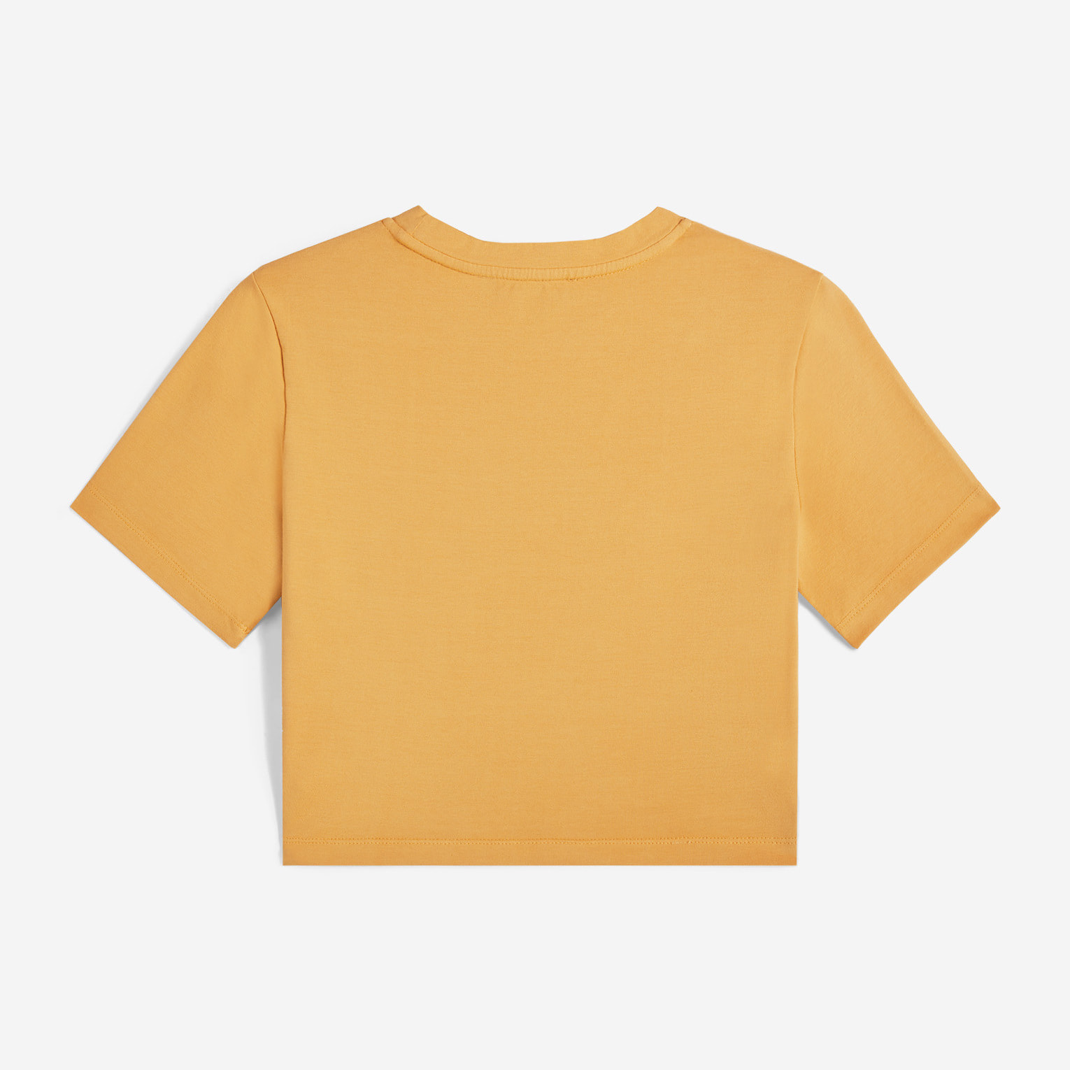 T-shirt slim fit corta in tessuto jersey tinto capo