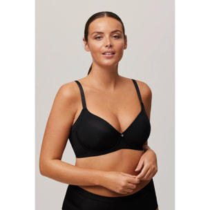 Reggiseno imbottito con ferretto nero coppe C D ed E