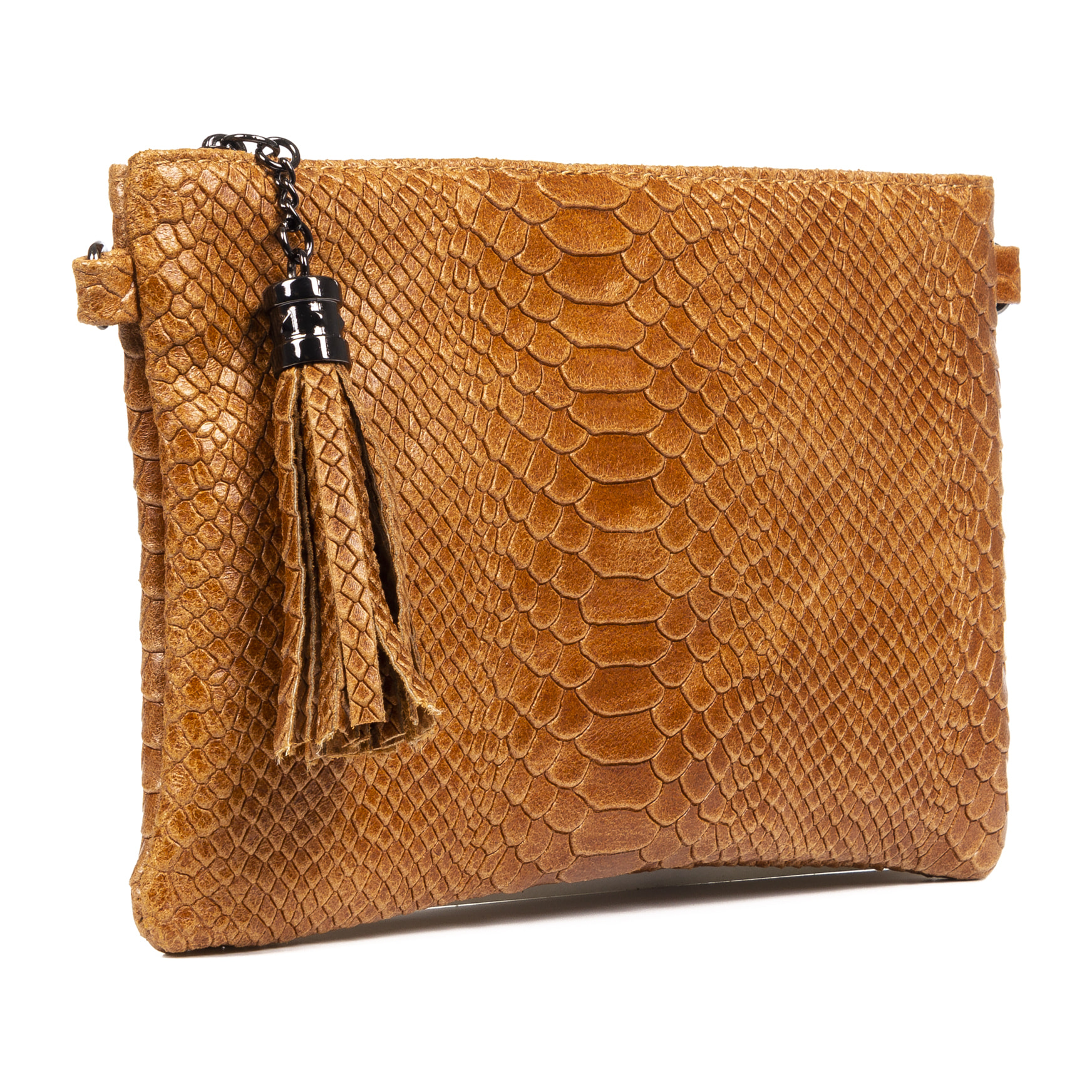 Ermine Borsa a tracolla Donna.
Pelle autentica Camoscio Inciso Serpente